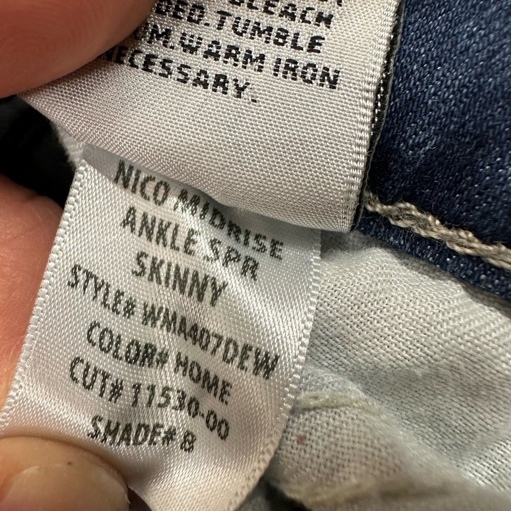 Hudson Nico Mid Rise Ankle Super Skinny Blue Jeans Women’s Size 26 Waist - Picture 7 of 10